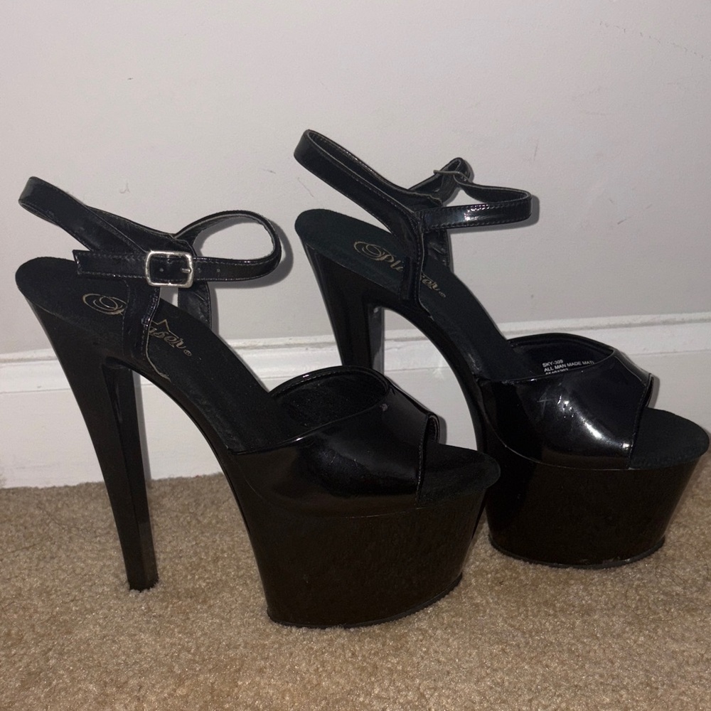 Pleaser Black Platform Heels